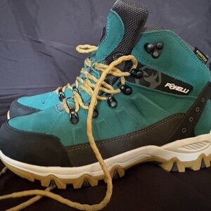 Women's Hiking Boots - Teal and Black